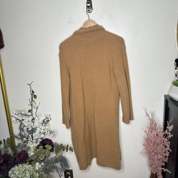 ANTHROPOLOGIE x SLEEPING ON SNOW Long Alpaca Duster Cardigan Tan Sz S {196} - Picture 3 of 5